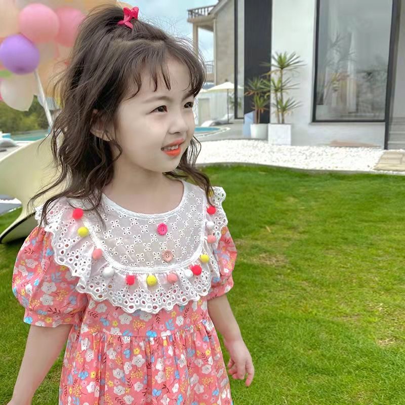 Đầm Công Chúa Tay Ngắn Thiết Kế Mới Thời Trang Mùa Hè Theo Phong Cách Hàn Quốc