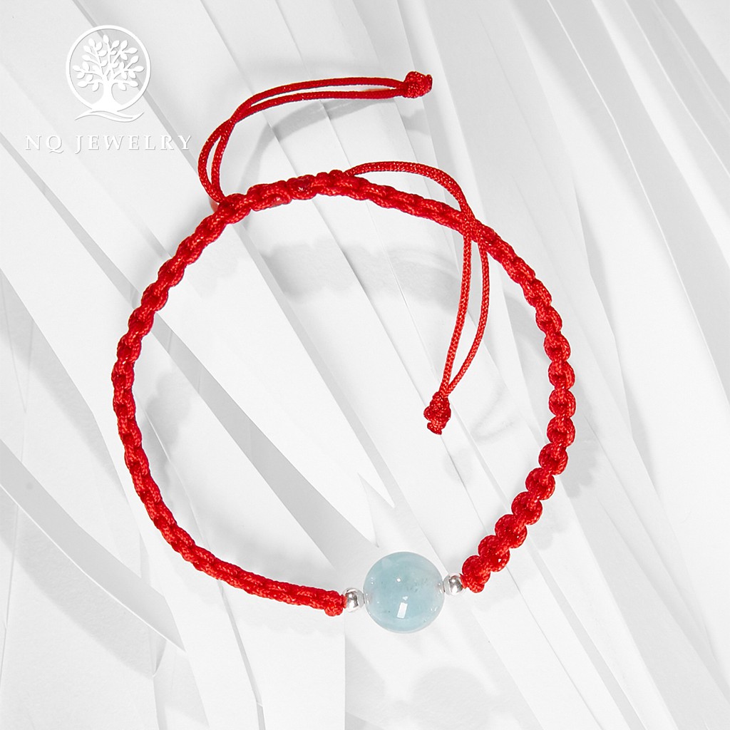 Vòng thắt dây đỏ phối 1 hạt - NQ Jewelry
