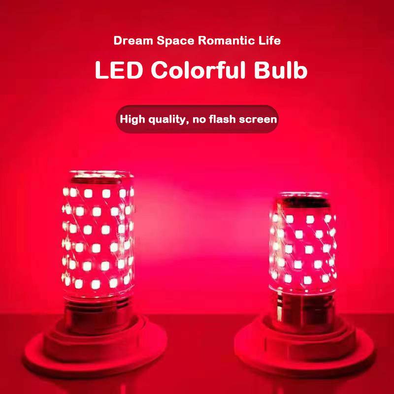 Bóng Đèn LED Bắp Ngô E27 12W 7 Màu AC 220V Trang Trí Đa Dụng