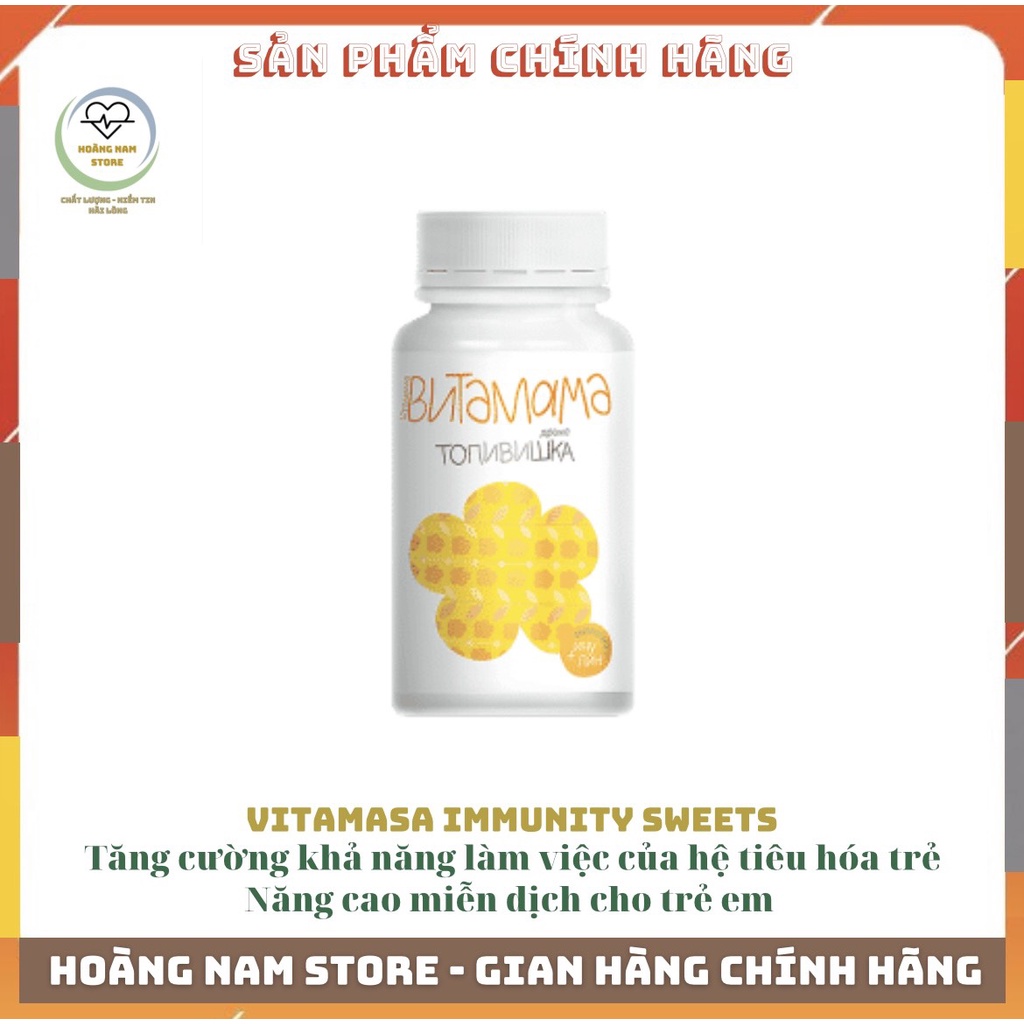 Thực Phẩm VitaMama Siberian immunity sweets, giúp tăng sức đề kháng, cải thiện hệ tiêu hóa cho trẻ khỏe mạnh, hộp 400v