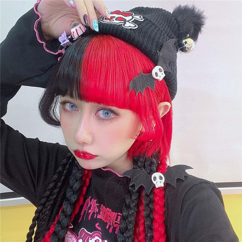 TWINKLE Kẹp Tóc Hình Thiên Thần Bằng Nhựa Resin Phong Cách Punk Halloween Vui Nhộn Cho Nữ