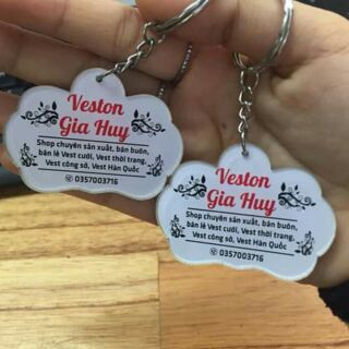 Móc khóa bảng hiệu shop