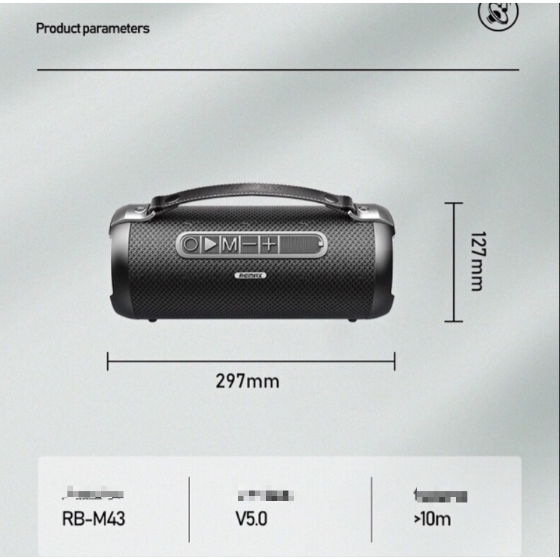 CHÍNH HÃNG Loa chống nước Bluetooth remax RB-M43 hỗ trợ USB thẻ nhớ TF cổng AUX Loa du lịch