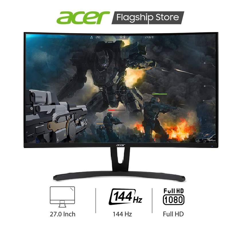 Màn hình cong Acer (ED273A) 27.0-inch FHD | VA | 144Hz | VGA+DVI+HDMI | 4ms | ĐEN | AMD Freesync | BigBuy360 - bigbuy360.vn