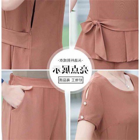 Bộ Đồ Thun Nữ Trung Niên Cho Mẹ Đính Cườm Giản Dị AB20 - Hàng Quảng Châu Cao Cấp