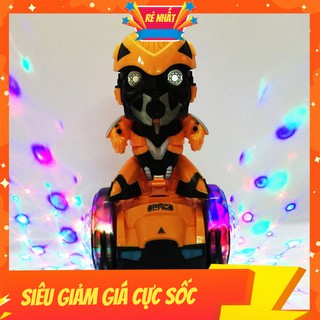 ĐỒ CHƠI ROBOT BUMBLEBEE CHẠY XE PHÁT SÁNG SIÊU CẤP