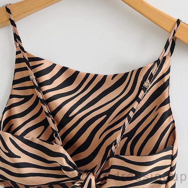 Áo Lửng Không Tay Họa Tiết Ngựa Vằn Thời Trang Cho Nữ | BigBuy360 - bigbuy360.vn