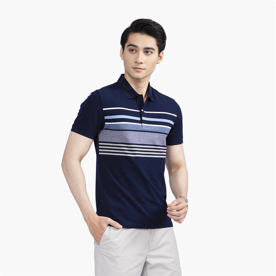 Áo polo nam Aristino APS012S2- Áo Polo phom dáng Sim fit ôm vừa vặn