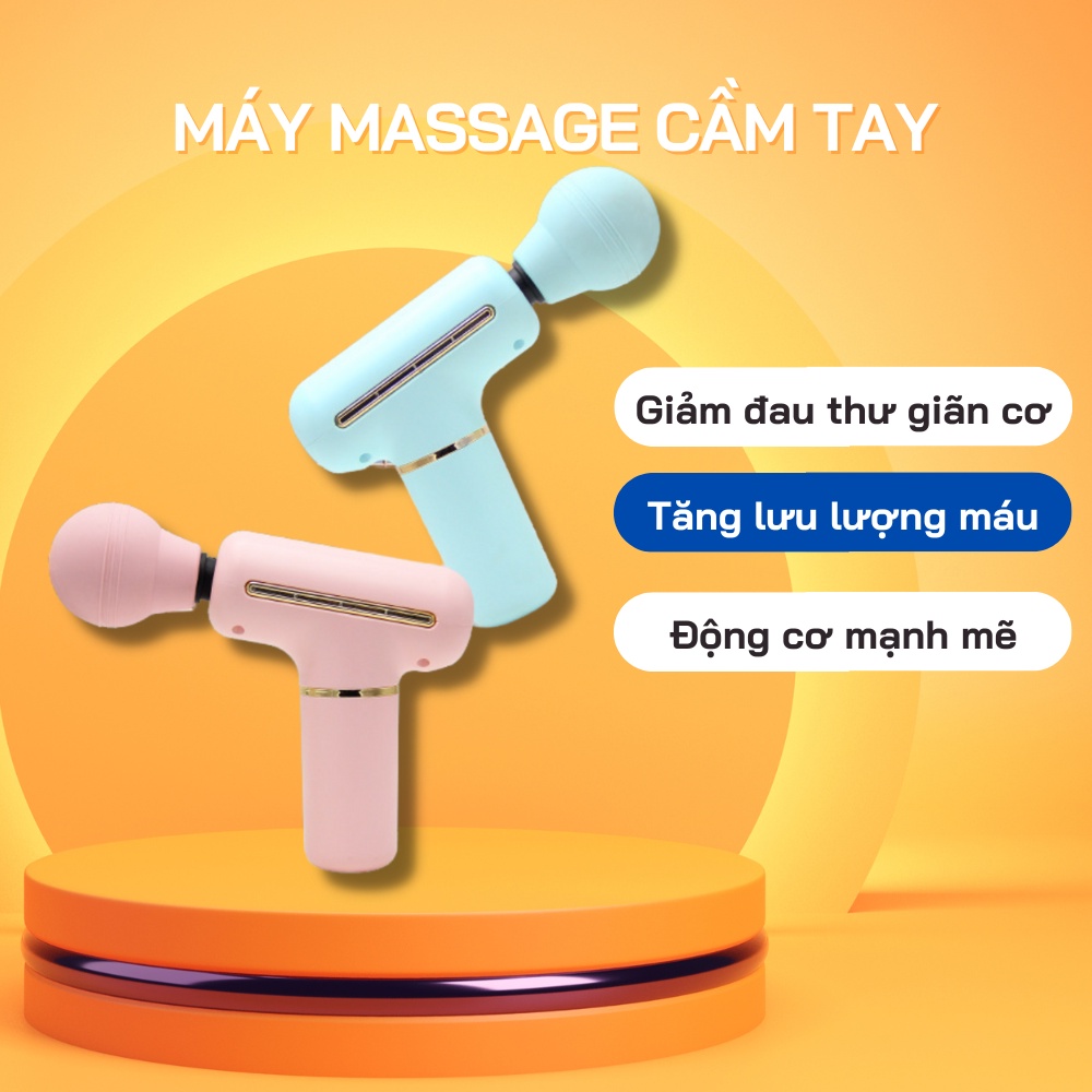 Máy massage cầm tay cổ vai , Máy đấm lưng rung mát xa giúp giãn cơ bắp đùi chân, đỡ mỏi toàn
