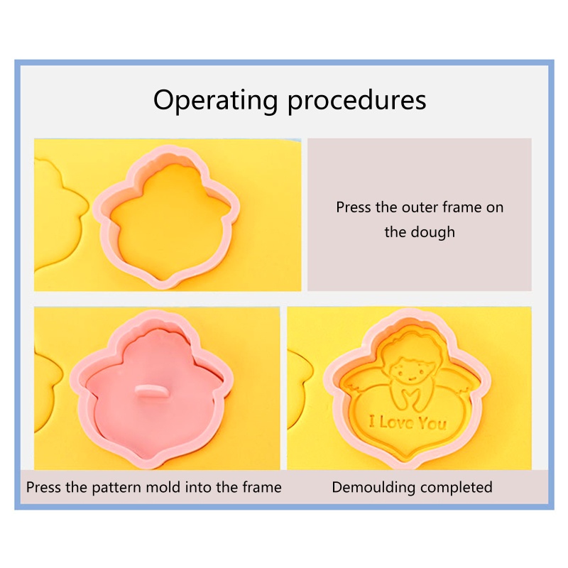 8 khuôn cắt bánh quy bằng nhựa dễ thương