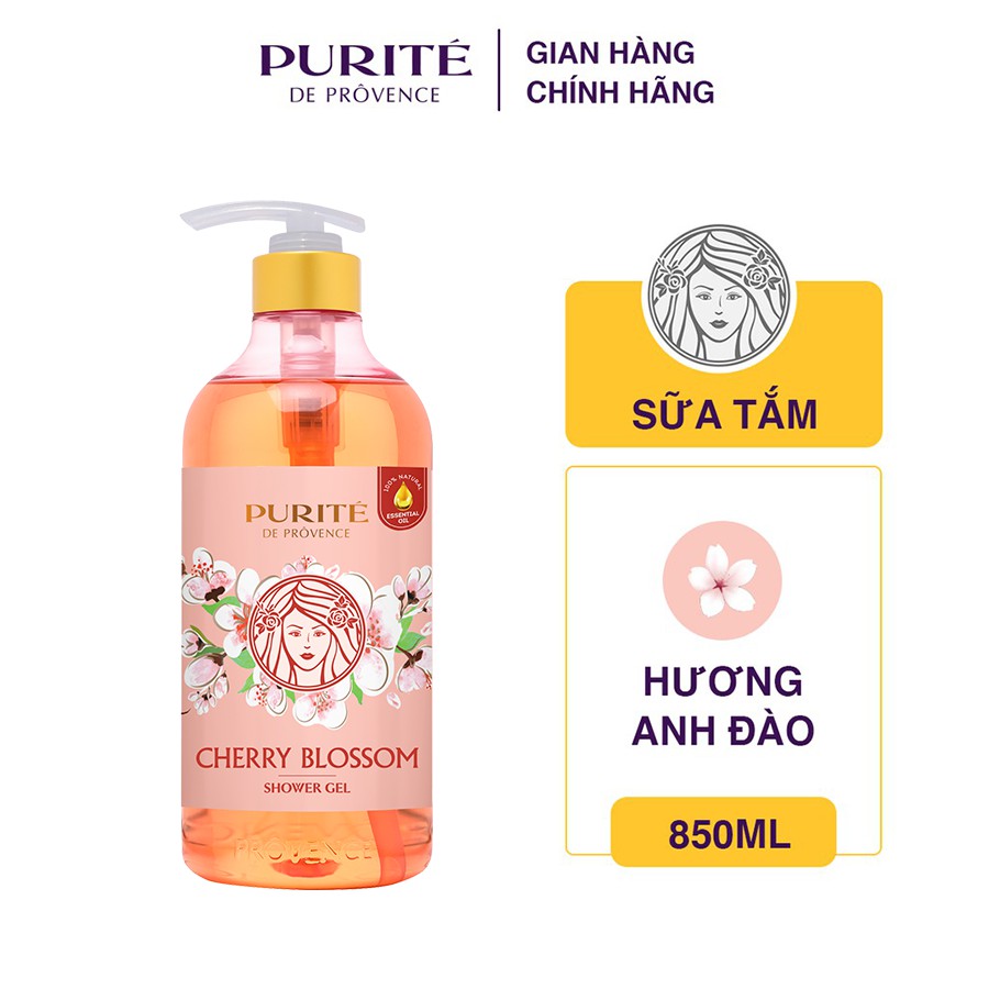 Combo 2 Sữa Tắm Mềm Mịn Hoa Hồng Purité 850ml + Sáng Mịn Hoa Anh Đào 850ml | BigBuy360 - bigbuy360.vn