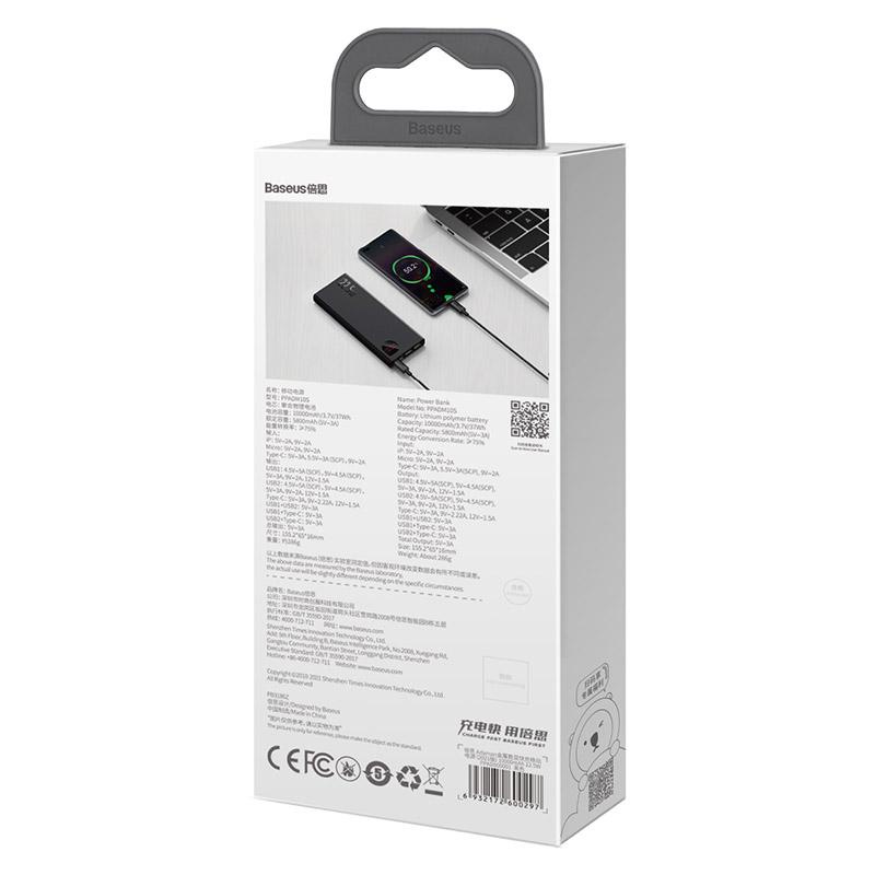 Sạc dự phòng Baseus Adaman Metal Digital Display 22.5W| Pin sạc nhanh, 10000mAh, 20000mAh, 30000mAh |Bảo Hành 18 Tháng