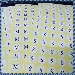 Decal dán size SML đầy đủ size để dán quần áo