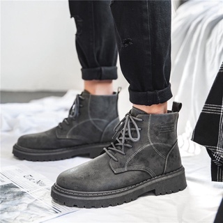 Boot Nam Cao Cổ Da Lộn