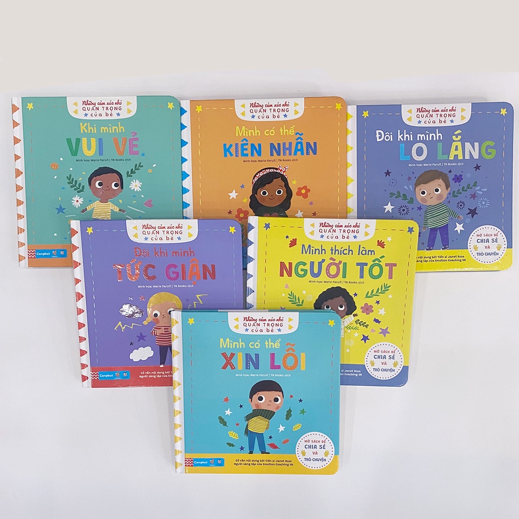 Sách - Bộ 6 cuốn những cảm xúc nhỏ quan trọng của bé - Sách tương tác lật mở (0-12 tuổi) (Quyển lẻ tùy chọn)