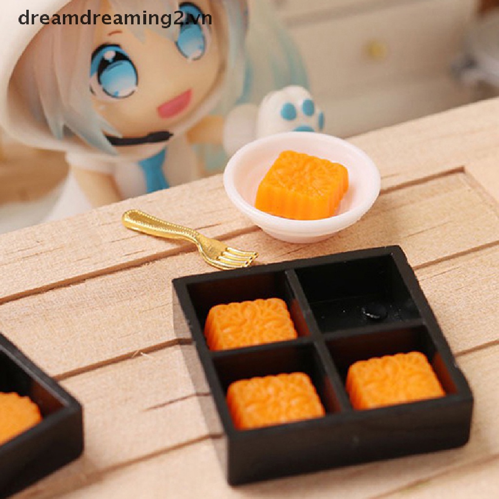 Mô Hình Bánh Trung Thu Mini Tỉ Lệ 1: 12 Xinh Xắn Dành Cho Búp Bê