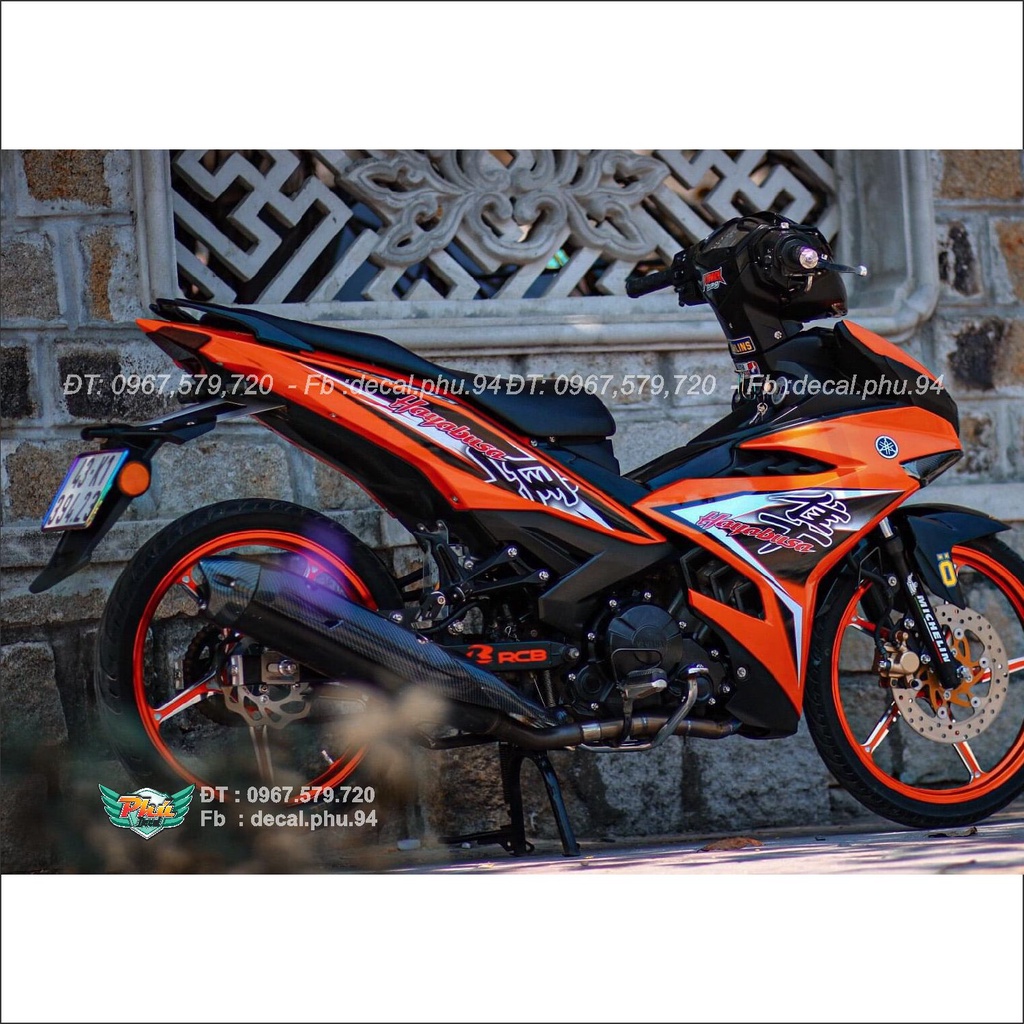 Tem rời xe Exciter 150 Cam đen hayabusa (c)