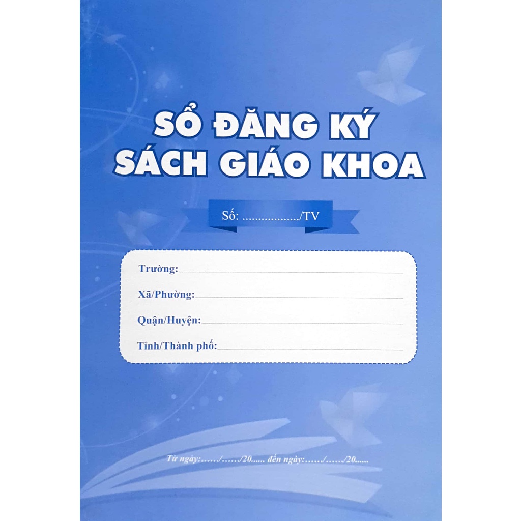 Sách Sổ Đăng Ký Sách Giáo Khoa