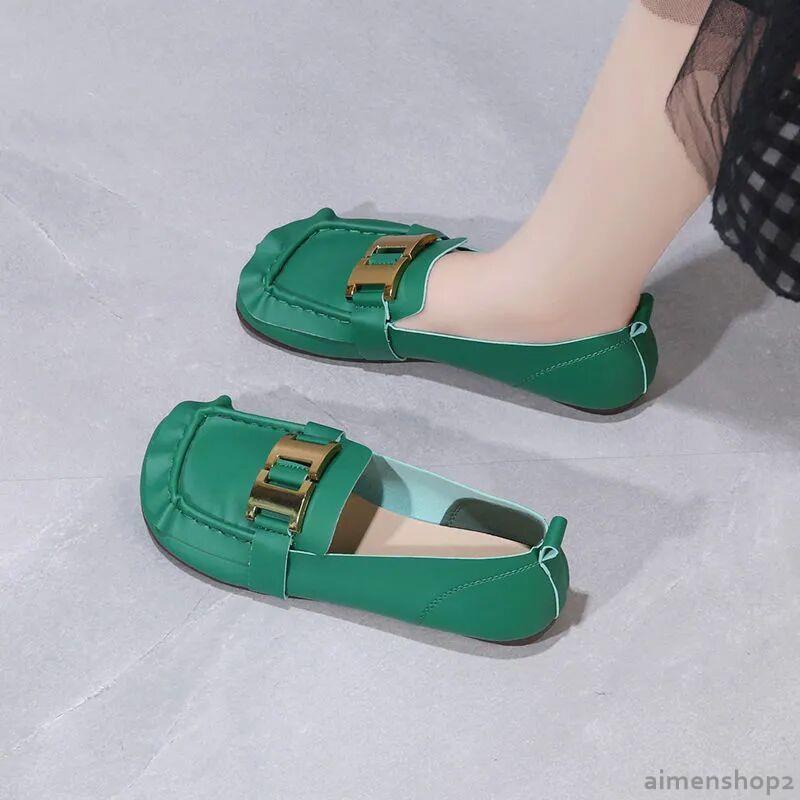 Giày Búp Bê Da Mềm Đế Bằng Chống Trượt Phong Cách Cổ Điển Thời Trang Hè Thu Dễ Phối Đồ Cho Mẹ Bầu
