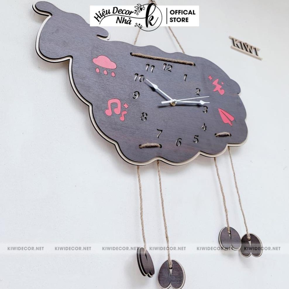 Đồng Hồ Treo Tường Decor Con Cừu Vintage Độc Đáo, Mới Lạ, Trang Trí Nhà Hàng, Khách sạn, Homestay - Hiệu Nhà K