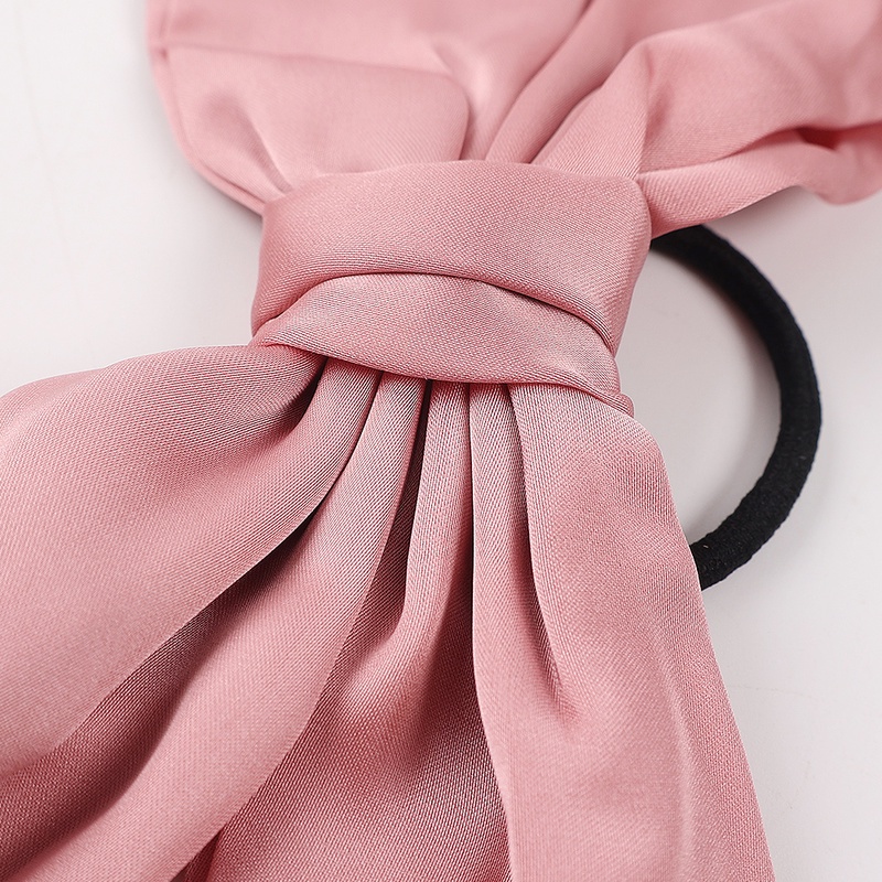 Dây Buộc Tóc Thắt Nơ Ruy Băng Lụa Co Giãn Màu Sắc Ngọt Ngào Thanh Lịch Cho Nữ
