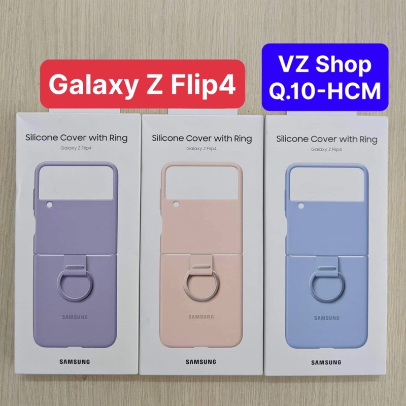 Chính hãng nguyên seal-Ốp lưng Silicone Cover with Ring cho điện thoại Samsung Galaxy Z Flip4/ Z Flip4 5G