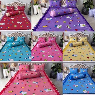 Bộ Drap thun hàn quốc 4 món mẫu hoạt hình hello kitty 7 màu