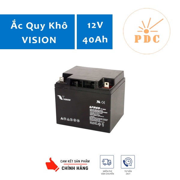 [Hoả Tốc] Ắc quy Vision 6FM40E-X 12V 40Ah - Hàng Chính Hãng