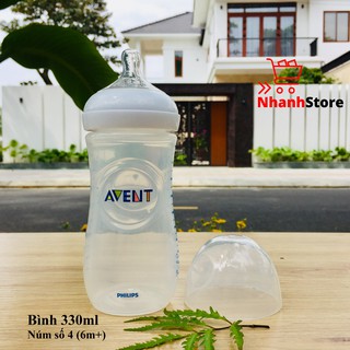 [Hộp đơn] Bình sữa Avent Nautural 330ml [Núm số 4, 6 tháng+]