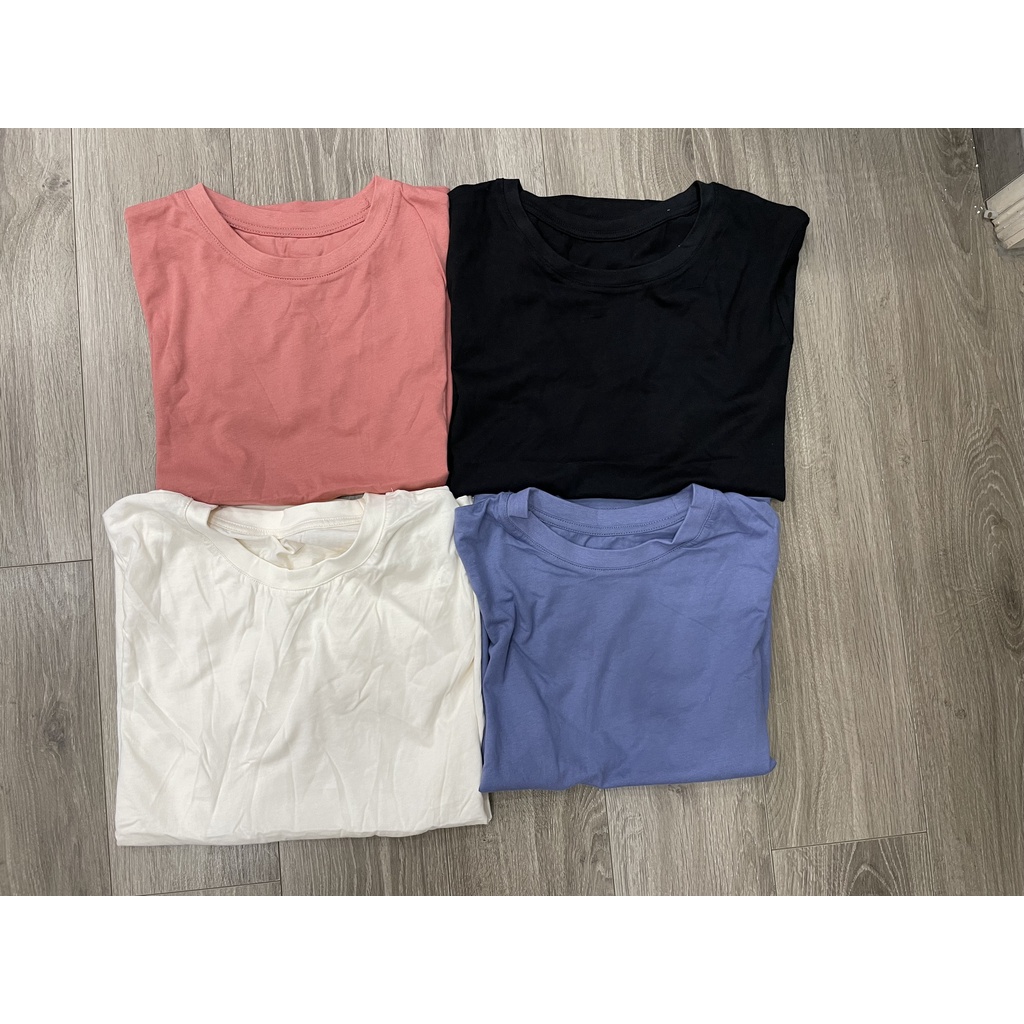 Áo thun cổ tròn chất cotton nhiều màu N3t xuất khẩu
