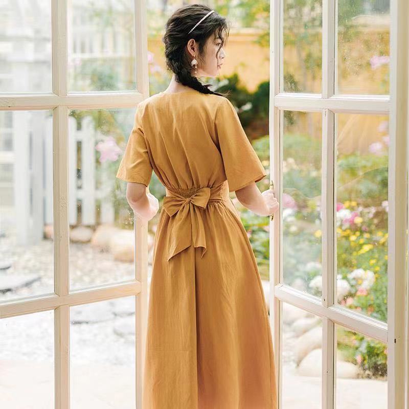 Đầm Dài Tay Ngắn Thiết Kế Mới Thời Trang Dành Cho Mùa Hè