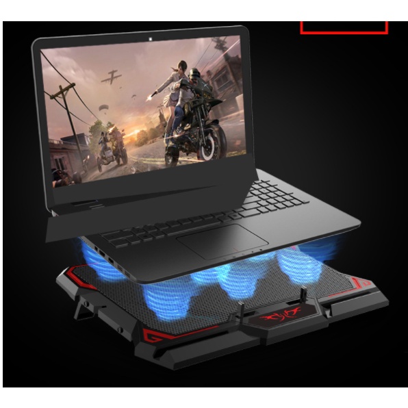 Đế Tản Nhiệt Laptop 6 Quạt Cao Cấp Siêu Mạnh Siêu Mát Dành Cho Laptop Chuyên Game, Đồ Họa