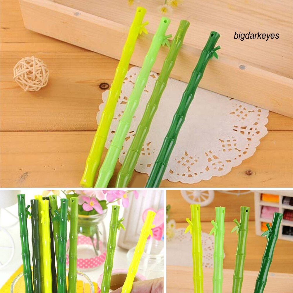 Nyt- 5 Bút Bi Mực Đen Ngòi 0.38mm Hình Cây Tre