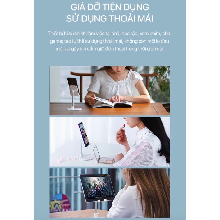 Giá Đỡ Điện Thoại/Máy Tính Bảng Hợp Kim Nhôm Cao Cấp-ROBOT RT-US05-Hàng Chính Hãng