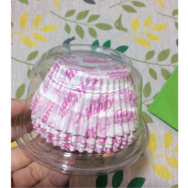 Bộ 100 khuôn giấy nến lớn dùng làm bánh cupcake in họa tiết dễ thương kích thước 7,5x5cm