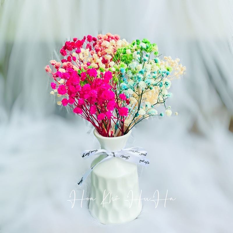 Lọ Hoa Khô Baby, Hoa Baby Khô Trang Trí Kèm Lọ Gốm