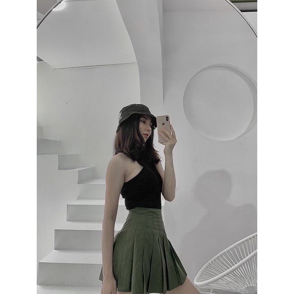 Váy Tennis màu xanh rêu - Green Tennis Skirt | BigBuy360 - bigbuy360.vn