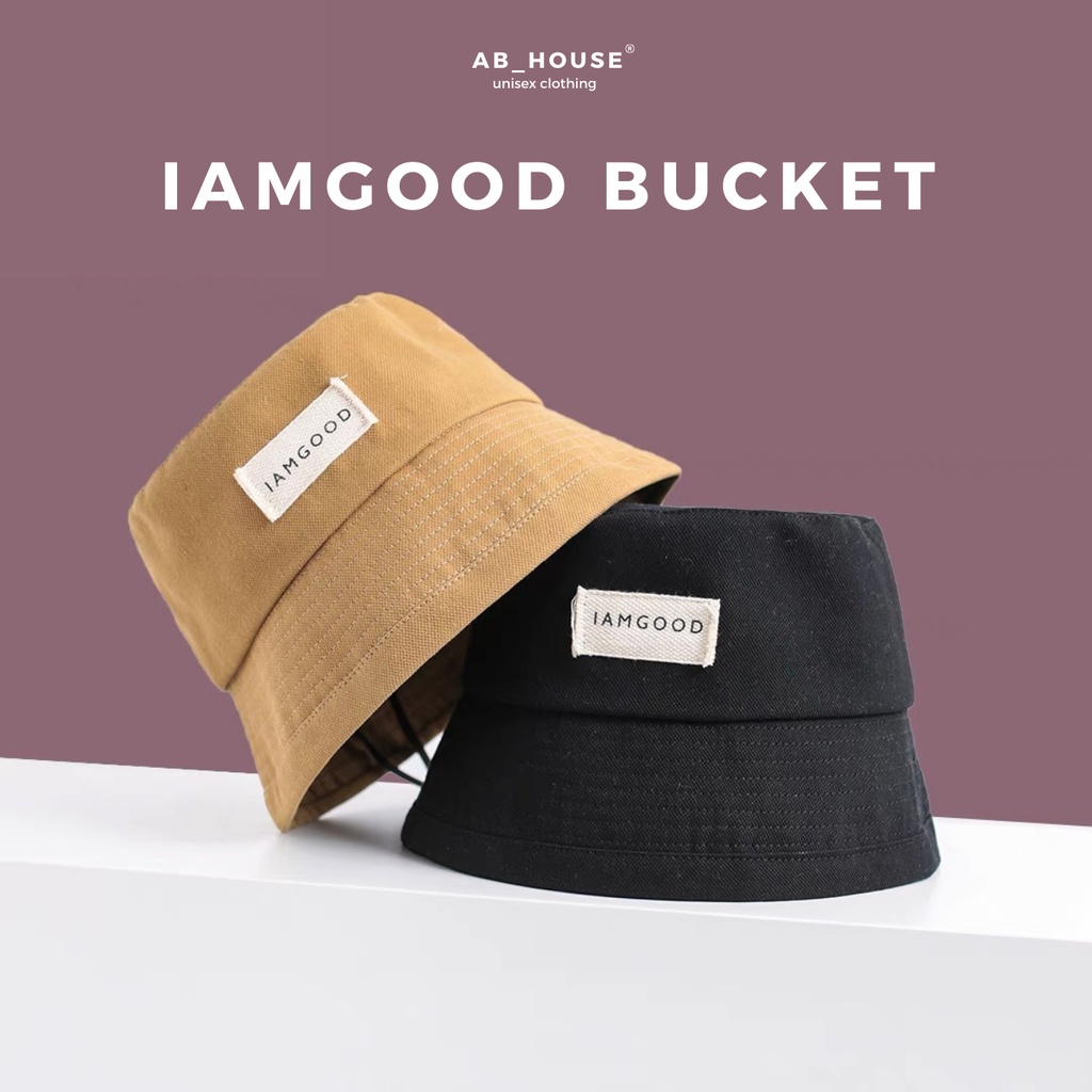 Nón Mũ Bucket IAMGOOD vành trơn nón tai bèo nam nữ thời trang unisex (Ảnh thật/Có sẵn)