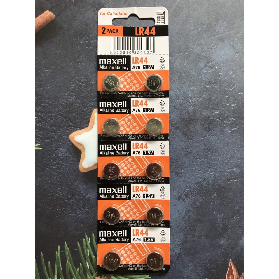 Pin Maxell LR44 AG13 G13 Chính Hãng (Dùng Cho Máy Tính - GIÁ 1 VIÊN)