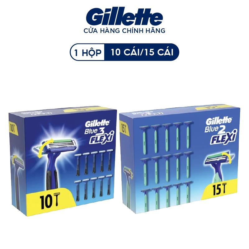 Hộp Dao Cạo Gillette Blue 3/2 Flexi Dùng 1 Lần