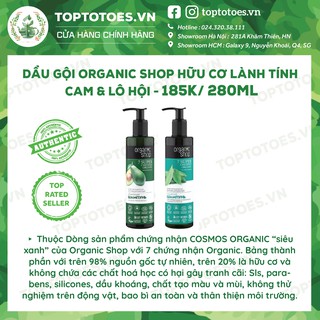Gội Organic Shop Cosmos Organic trà và bơ hữu cơ lành tính