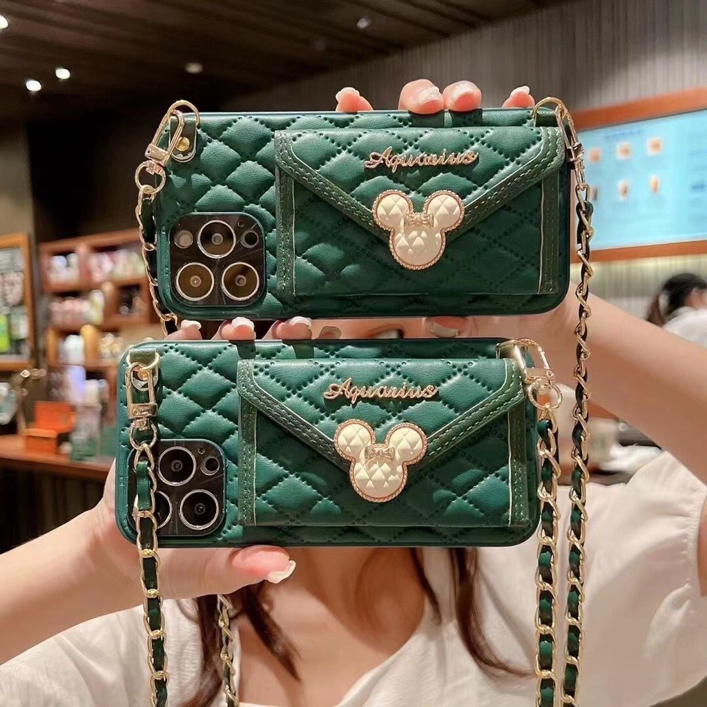 Ốp Điện Thoại Dạng Ví Có Dây Đeo Chéo Cho iPhone 12 pro max 11 pro max 13 pro max 11