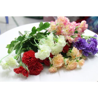 Hoa lụa/cành hoa phăng vải lụa nhiều màu