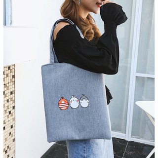 Túi tote đeo vai vải bố cute