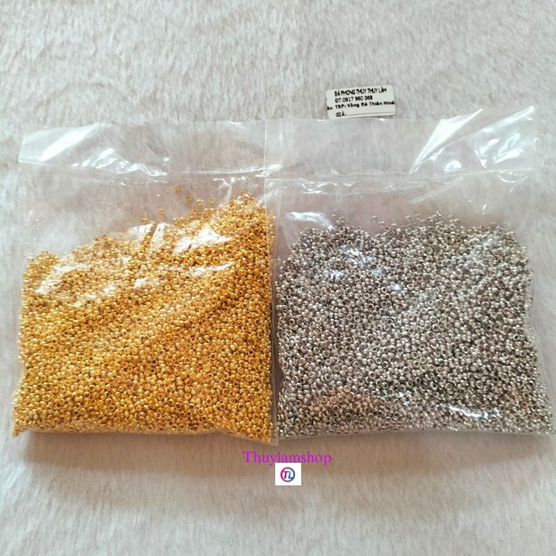 Bịch 500 viên bi 2mm kẹp che nút thắt đầy nối khoá vòng bán sỉ