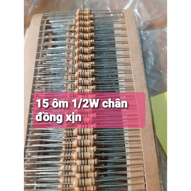 25 điện trở 15R 15ohm 1/2W xịn