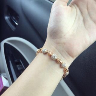 Lắc bi xi mạ vàng 18k