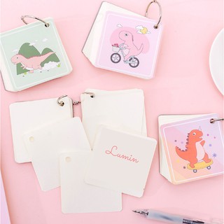 Flashcard hình vuông khủng long| Lumin store