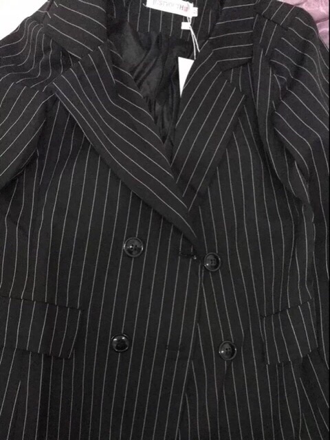 Bộ vest kẻ hàn quốc