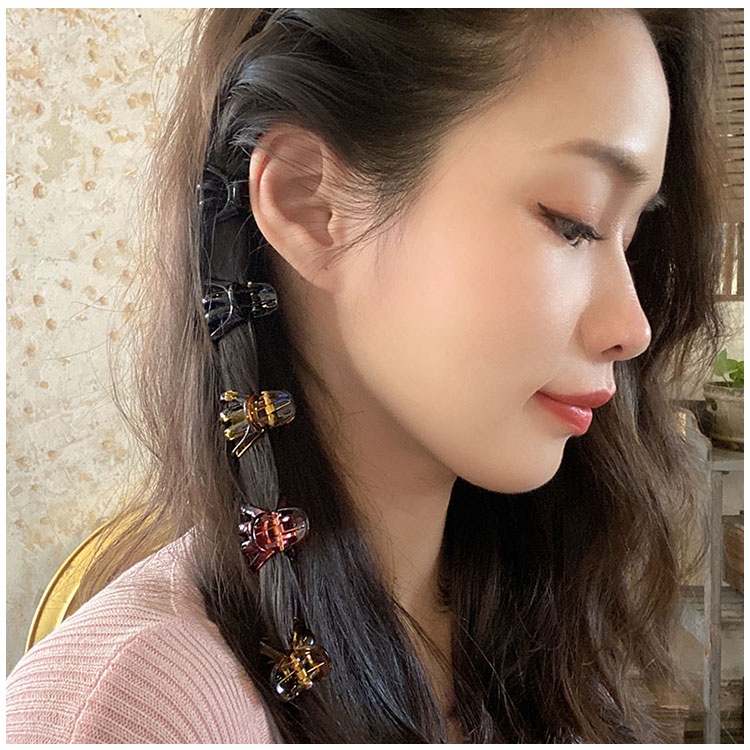 Kẹp Tóc Màu Vàng Đen Thiết Kế Đơn Giản Thời Trang Theo Phong Cách Hàn Quốc